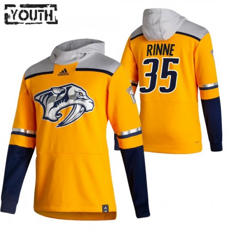 Nashville Predators Pekka Rinne 35 2020-21 Reverse Retro Pullover Mikiny Hooded - Dětské